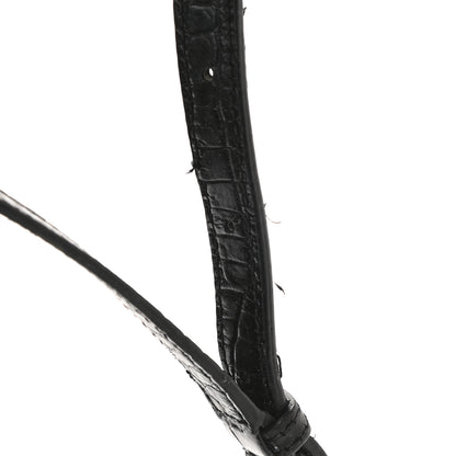 Saint Laurent Calfskin Crocodile Embossed Baby Sac De Jour Black 17 of 28
