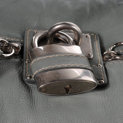 Chloe Leather Paddington Front Pocket Tote Gris Vert 8 of 8