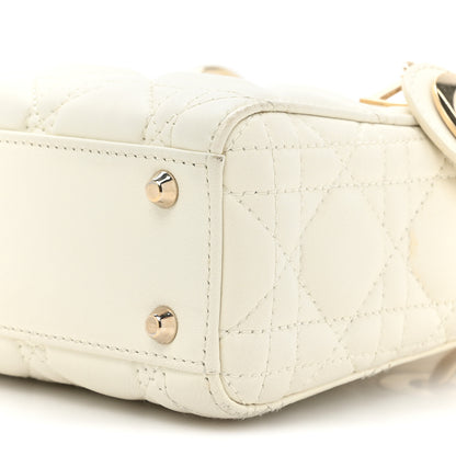 Christian Dior Lambskin Cannage DiorAmour Mini Lady Dior White 8 of 15
