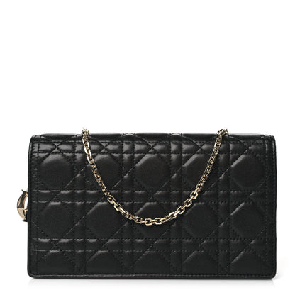Christian Dior Lambskin Cannage Lady Dior Pouch Black 1 of 11