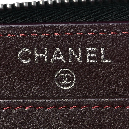 Chanel Lambskin Quilted Large Gusset Zip Around Wallet Black 6 of 9