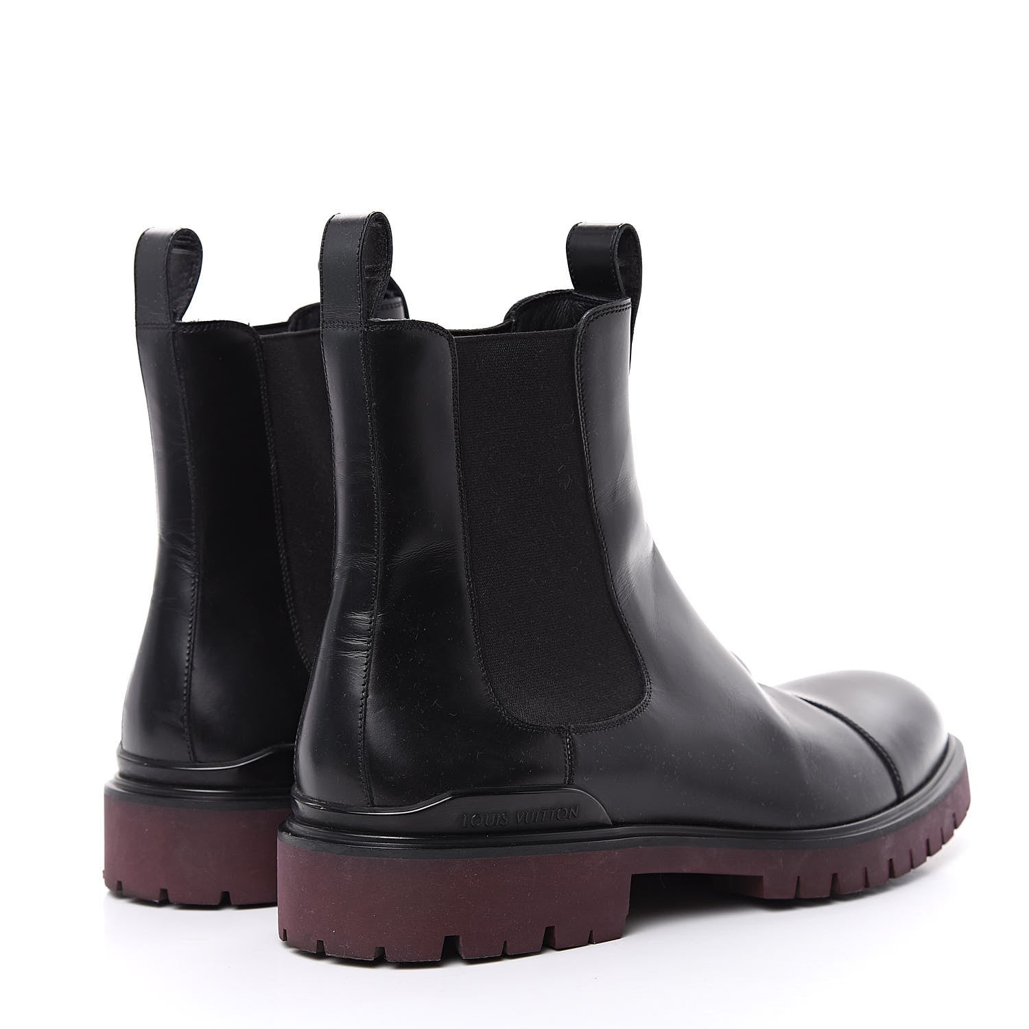 Louis Vuitton Calfskin Chelsea Ankle Boots 8 Black 4 of 10