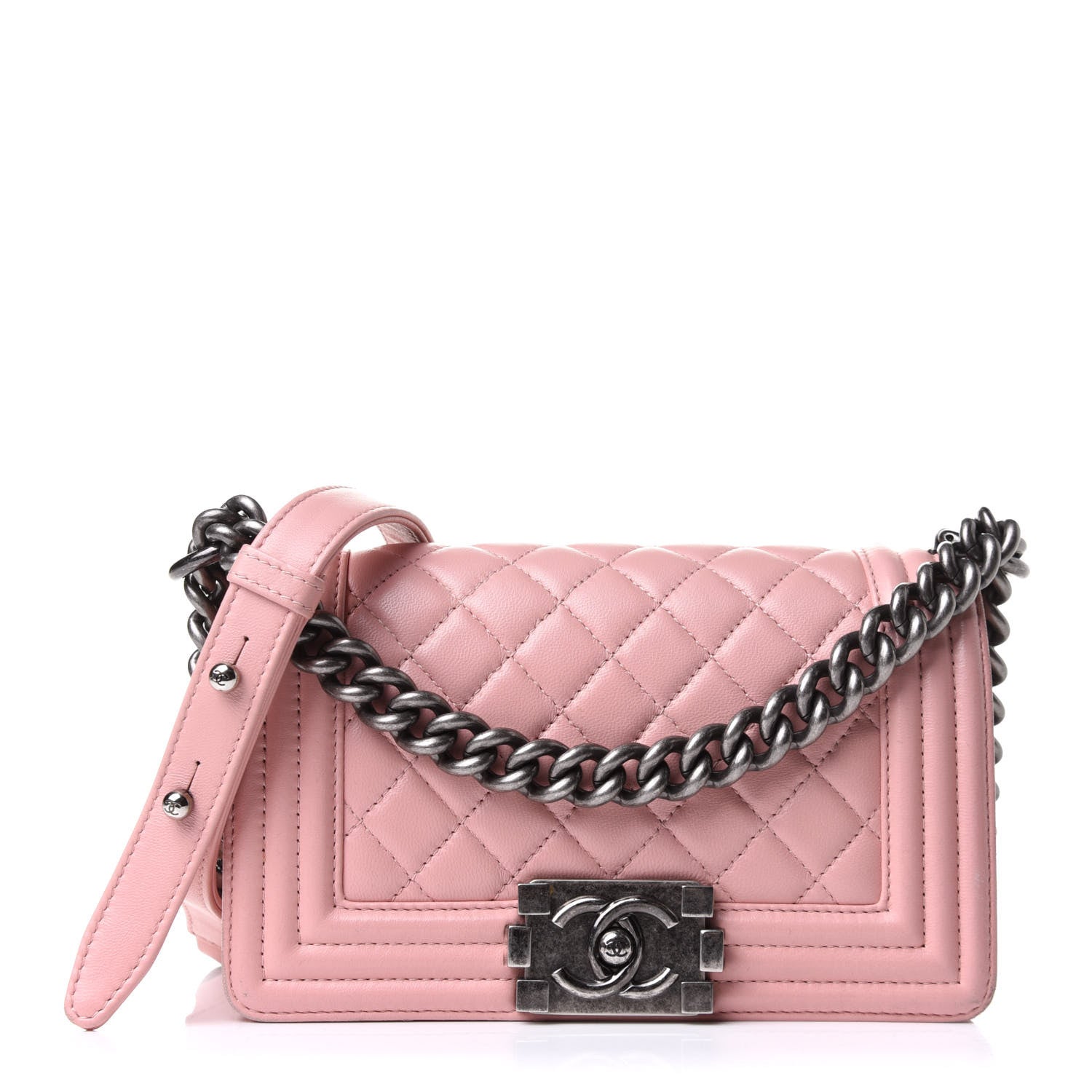 Chanel Lambskin Quilted Small Boy Flap Light Pink 1 of 11