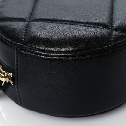 Chanel Lambskin Quilted Chanel 19 Round Clutch With Chain Black 9 of 10