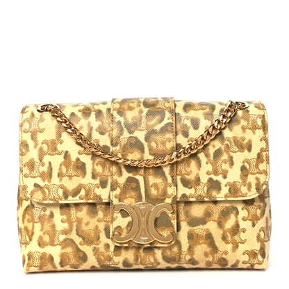 Celine Canvas Leopard Print Medium Victoire Bag 1 of 10