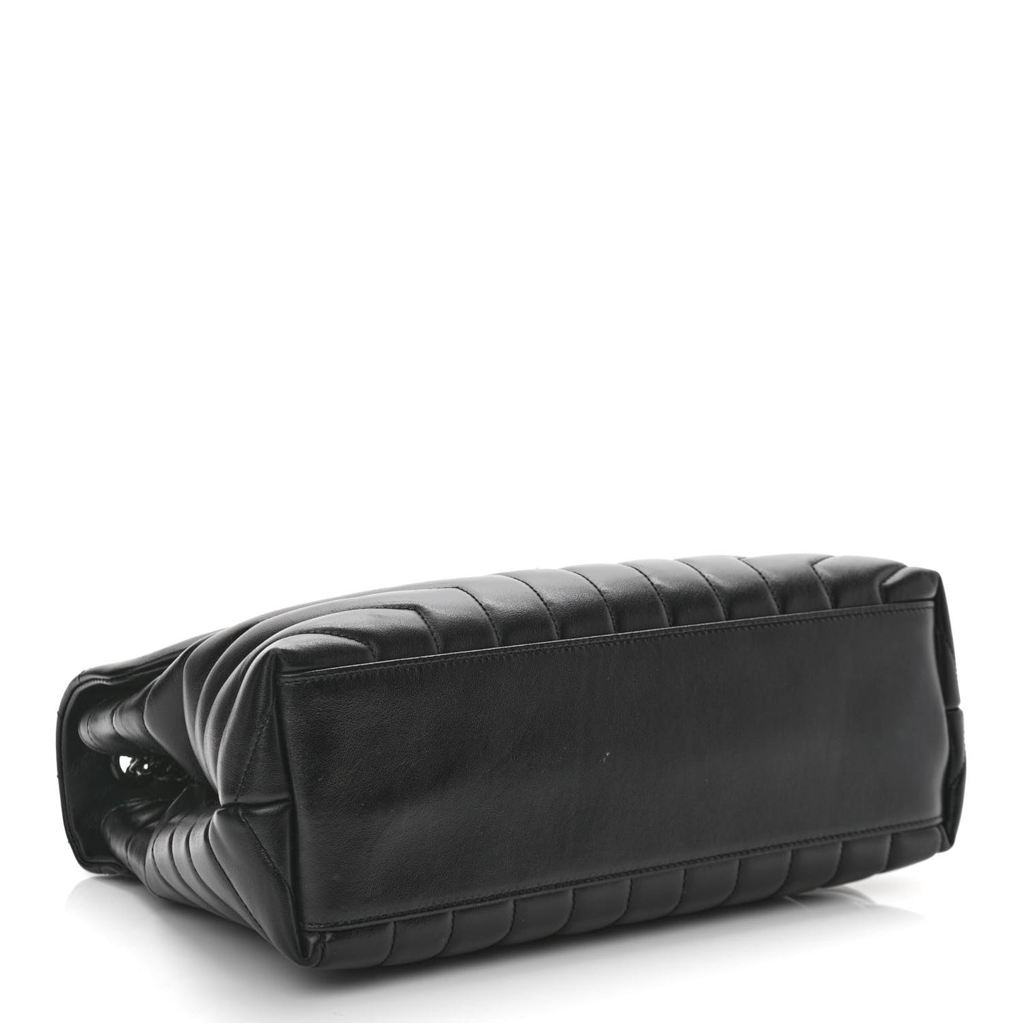 Calfskin Y Quilted Monogram Medium Loulou Chain Satchel Black