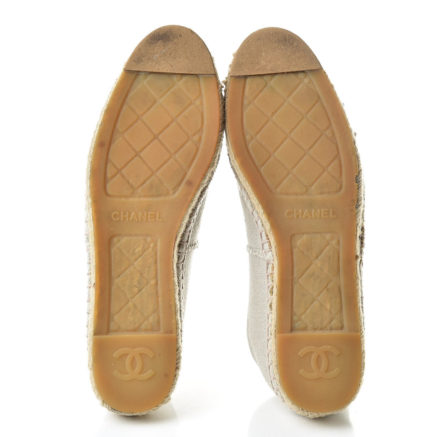 Linen CC Espadrilles 40 Beige Black