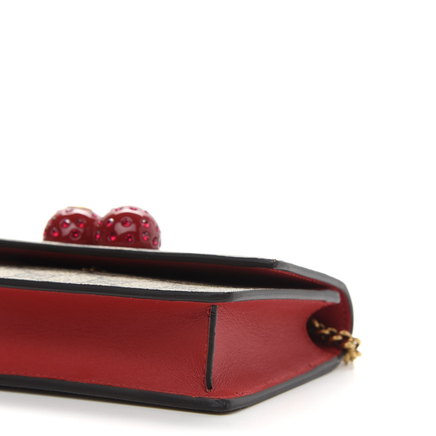 GG Supreme Monogram Mini Cherry Chain Bag