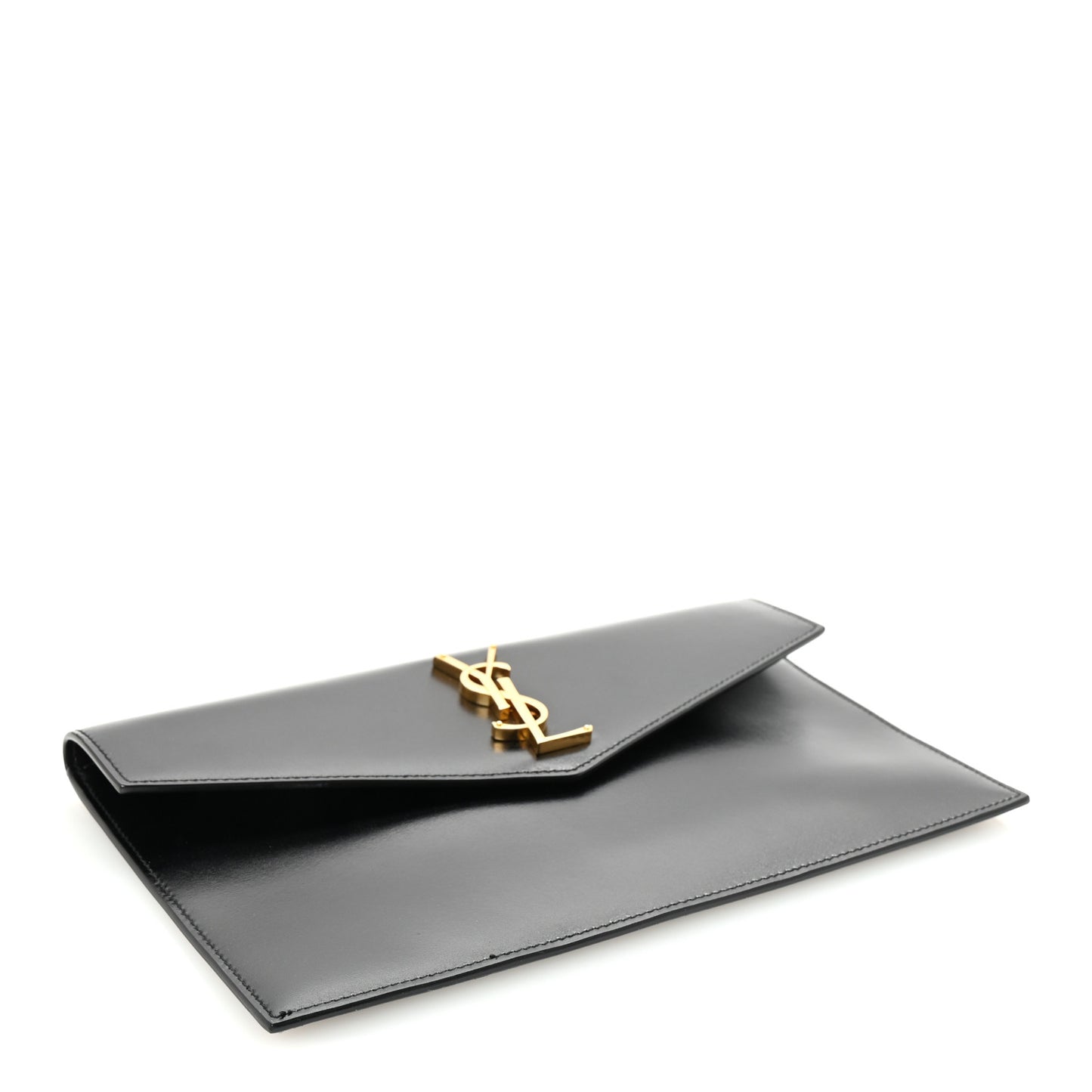 Smooth Shiny Calfskin Monogram Uptown Pouch Black