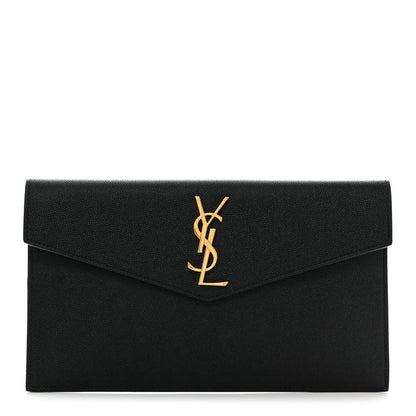 Saint Laurent Grain De Poudre Uptown Pouch Black 1 of 8