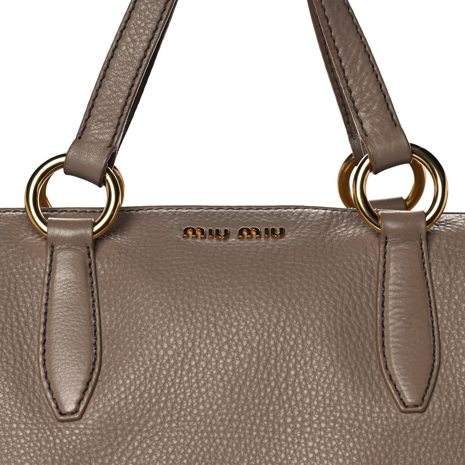 Miu Miu Vitello Daino Tote Bambu 7 of 14
