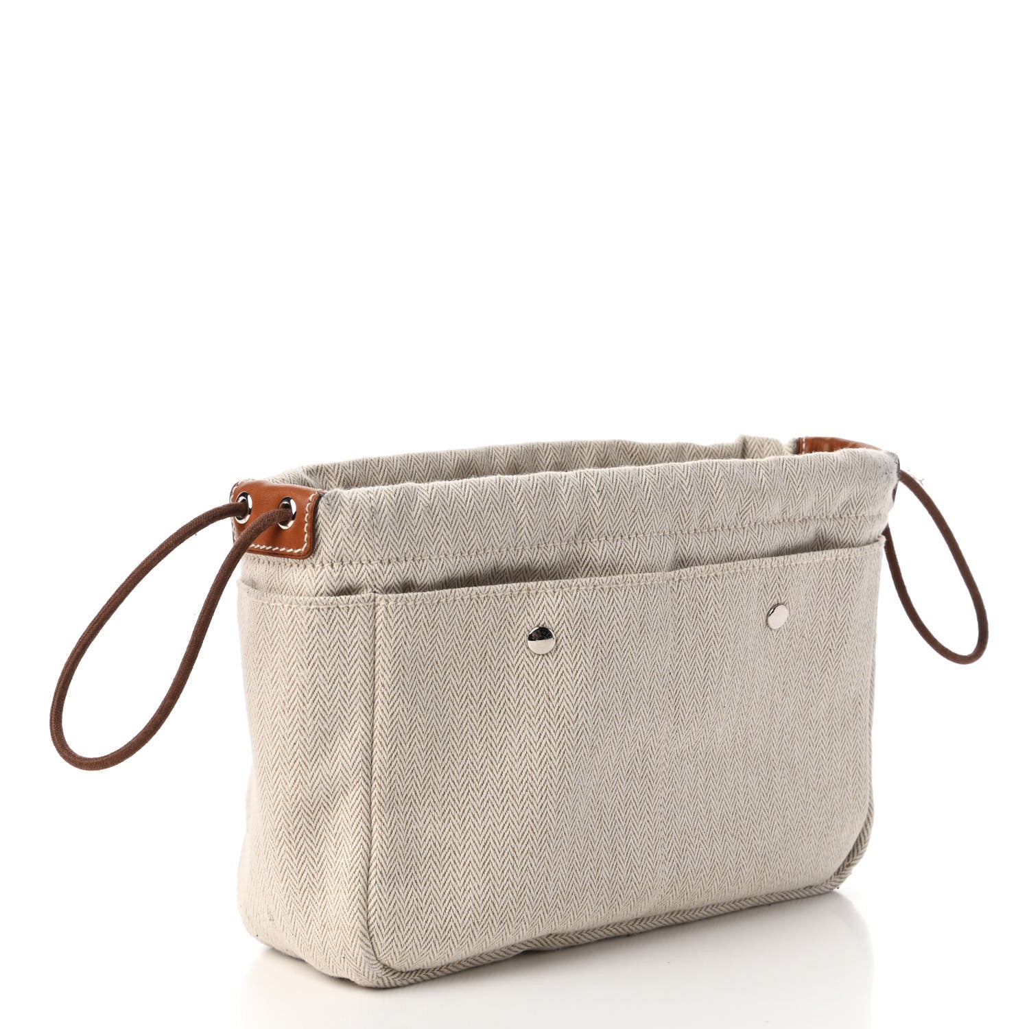 Hermes Canvas Barenia Fourbi 20 PM Pouch Naturel Fauve 3 of 10