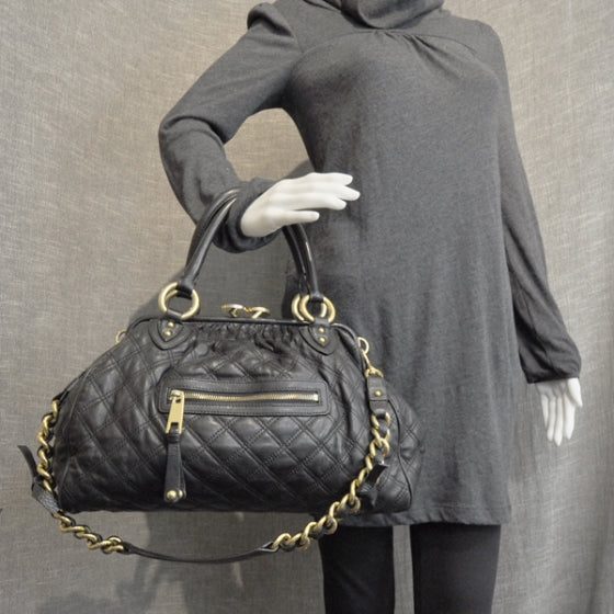 Marc Jacobs Quilted Leather Stam Black 2 of 9