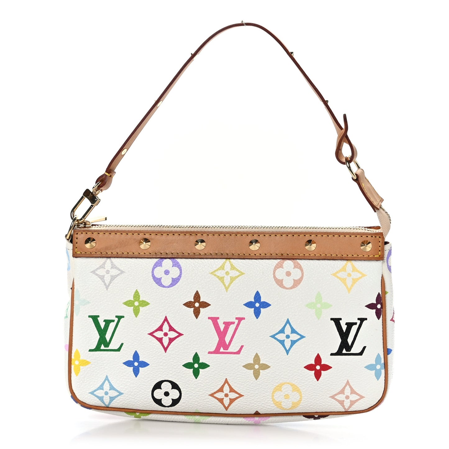 Monogram Multicolor Pochette Accessories White