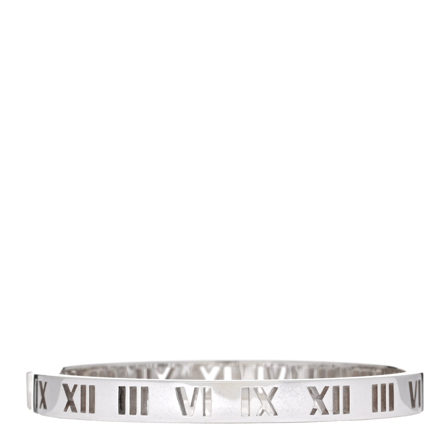 Sterling Silver Atlas Pierced Hinged Bangle Bracelet