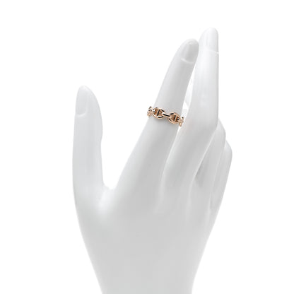 Hermes 18K Rose Gold PM Chaine D'Ancre Enchainee Ring 51 5.75 2 of 6
