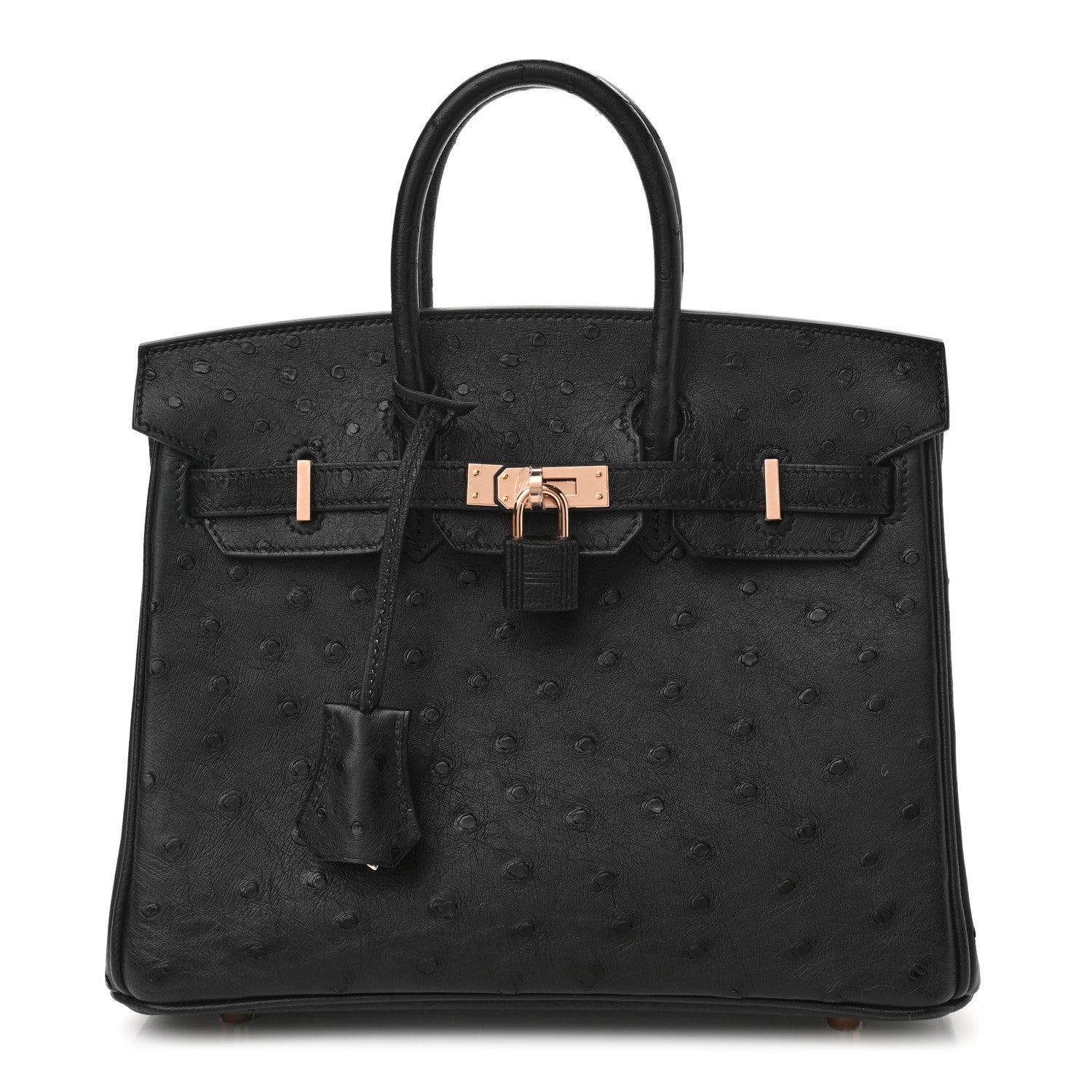 Hermes Ostrich Birkin 25 Black 1 of 11