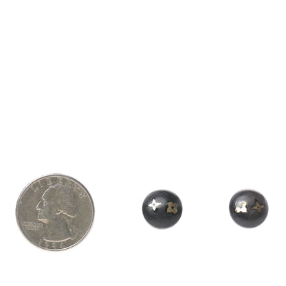 Louis Vuitton Tiger Wood Brass Silvania Stud Earrings 2 of 3