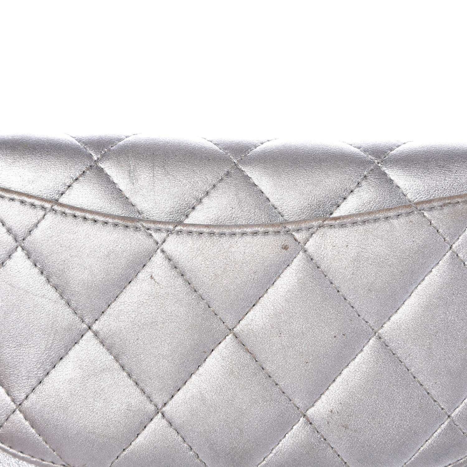 Chanel Metallic Lambskin Quilted Reissue Wallet Silver 9 of 22