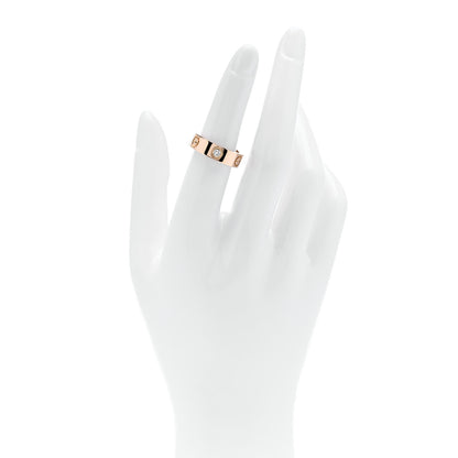 Cartier 18K Pink Gold 3 Diamond 5.5mm LOVE Ring 51 5.75 2 of 4