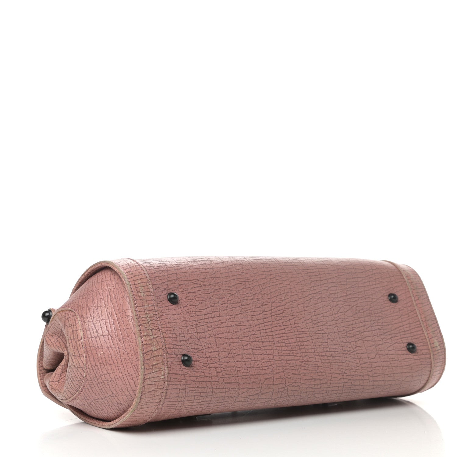 Gucci Calfskin Bamboo Bullet Satchel Carmine Rose 4 of 11