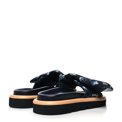 Louis Vuitton Nylon Monogram Womens Pool Pillow Comfort Mules 36 Navy Blue 4 of 8