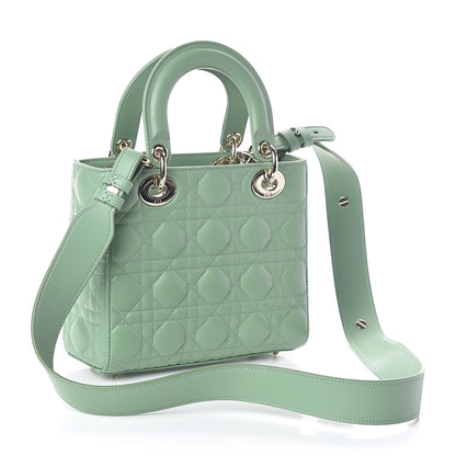 Christian Dior Lambskin Cannage Small My ABCDior Lady Dior Green 3 of 8