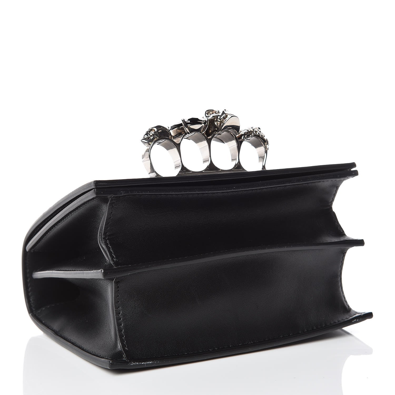 Alexander McQueen Calfskin Knuckle Crossbody Black 4 of 9