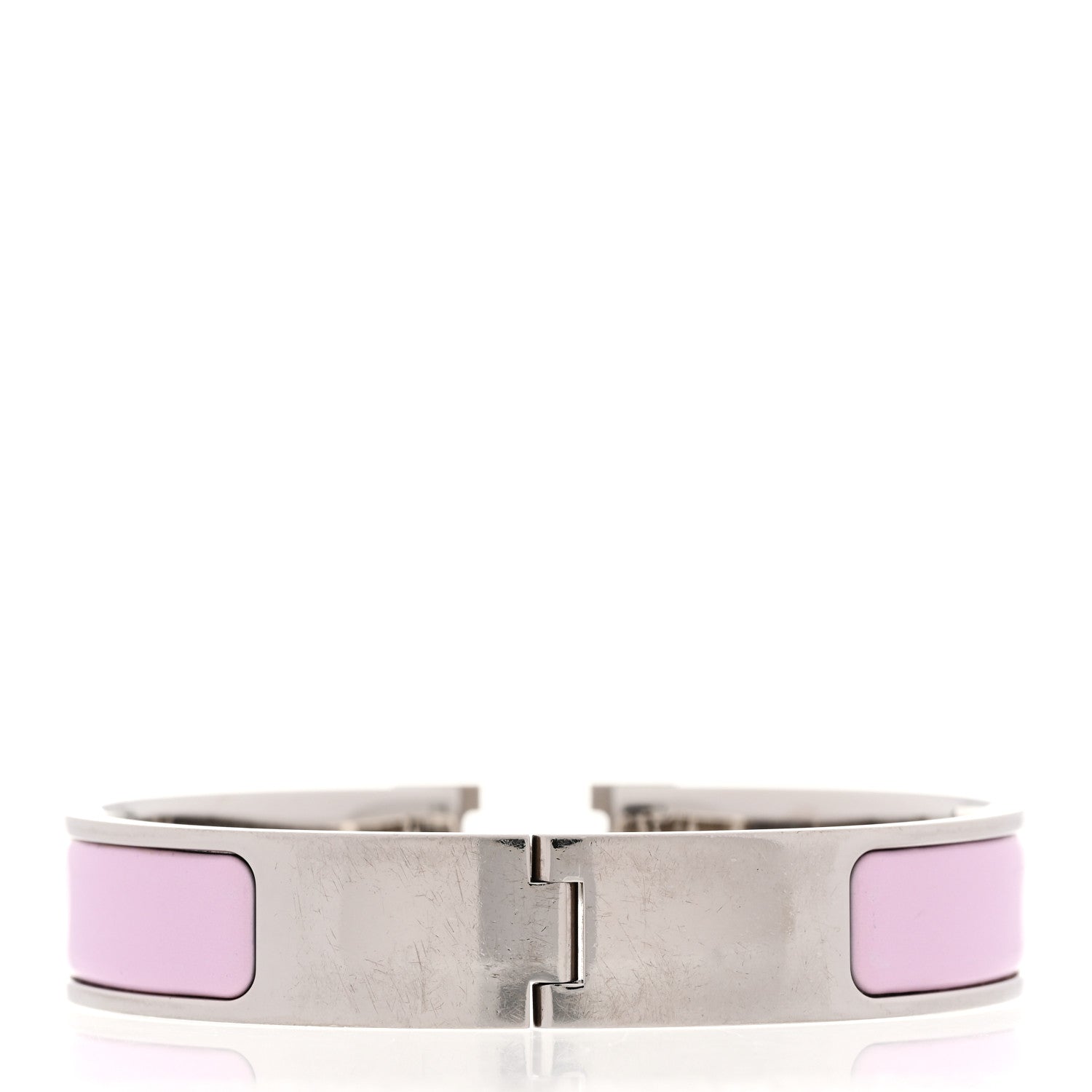 Hermes Enamel Narrow Clic Clac H Bracelet PM Rose Dragee 3 of 5