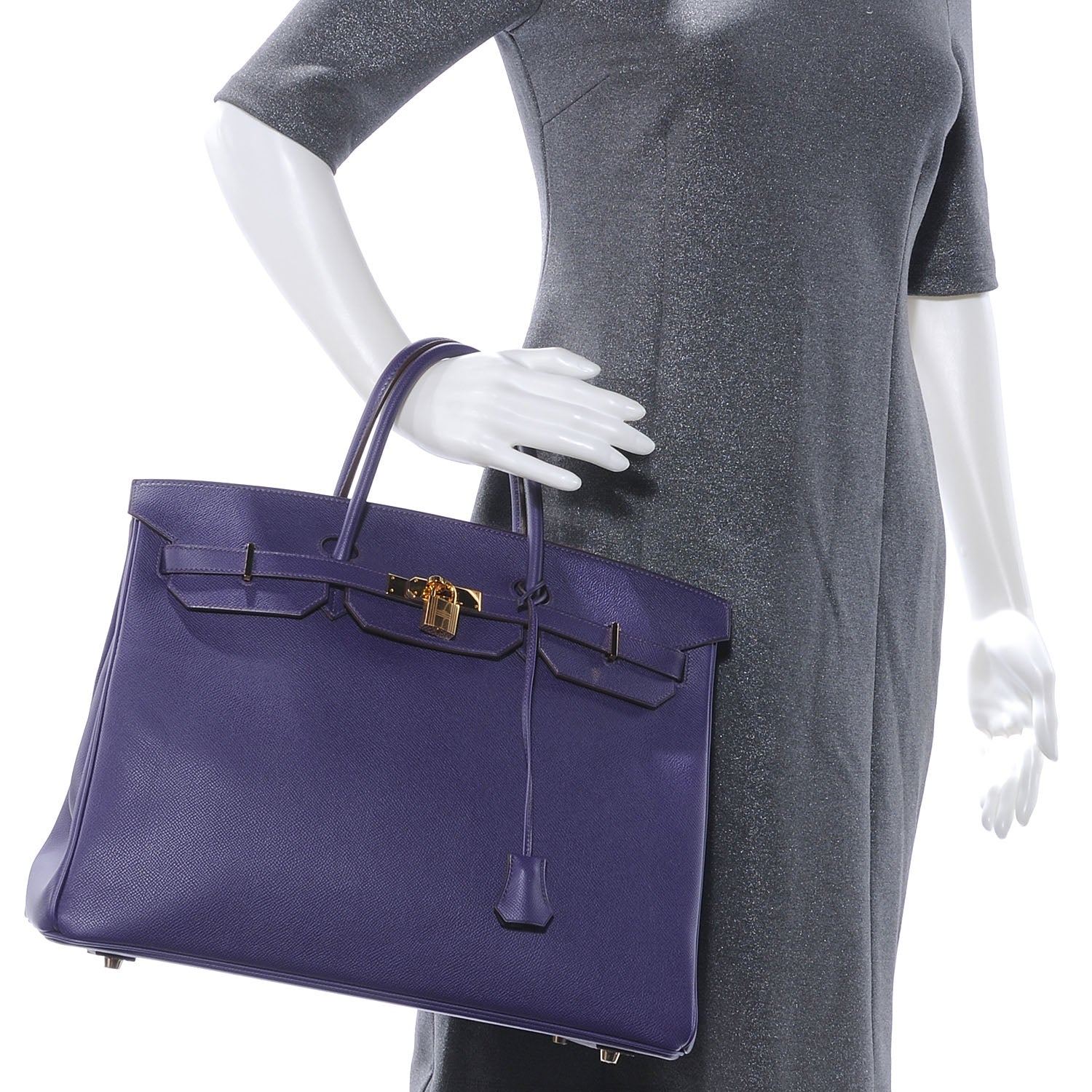 Hermes Epsom Birkin 40 Iris 2 of 9