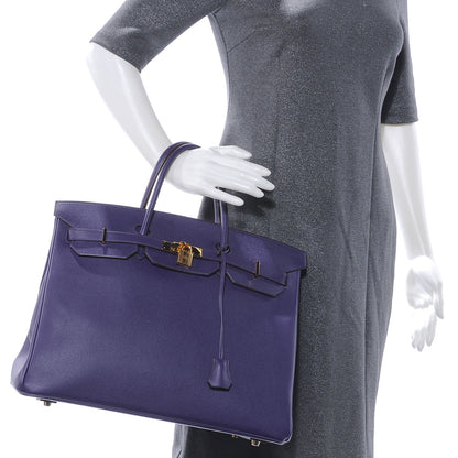 Hermes Epsom Birkin 40 Iris 2 of 9