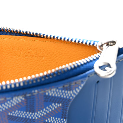 Goyard Goyardine Bourbon Zipped Card Holder Sky Blue 6 of 7