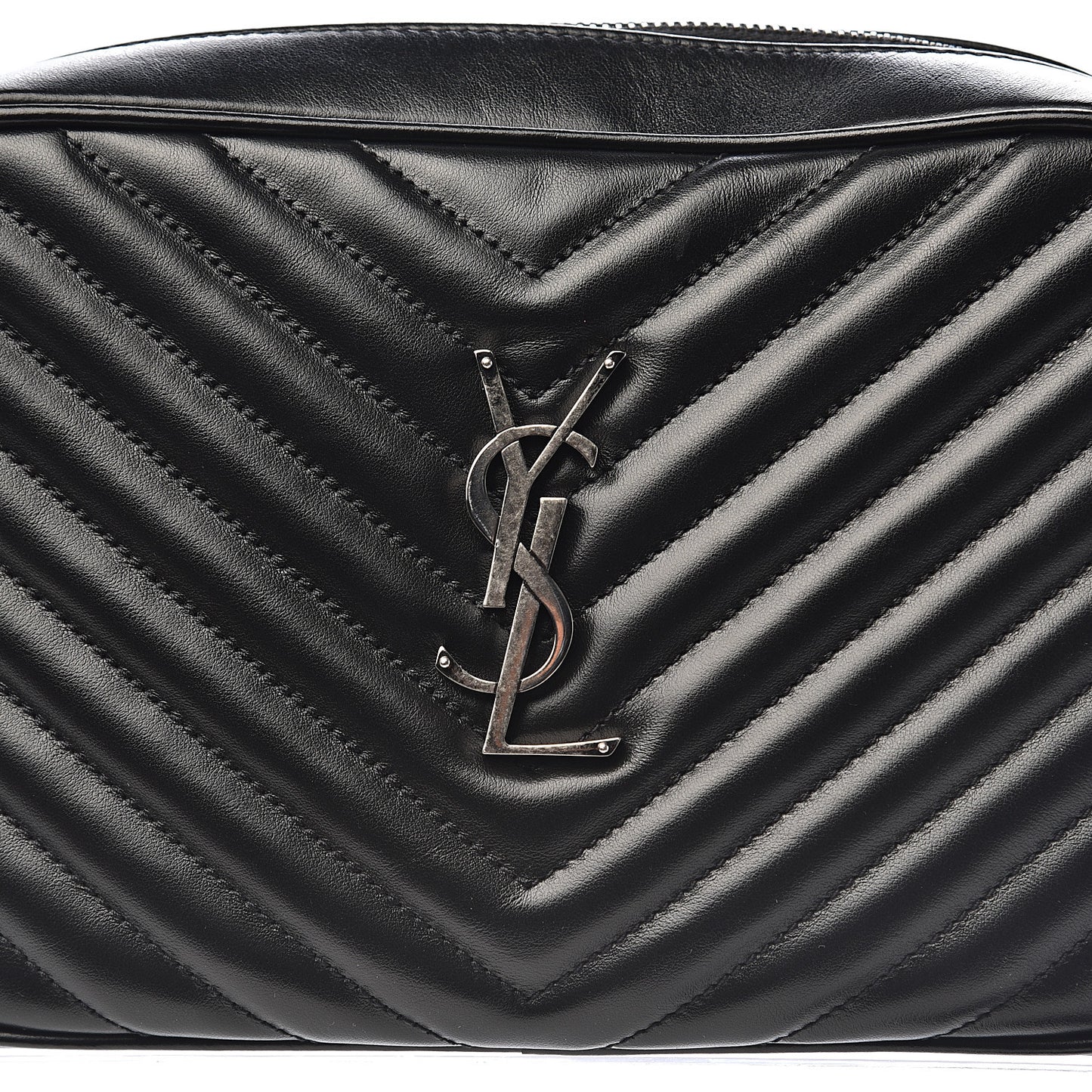 Calfskin Matelasse Monogram Lou Camera Bag Black