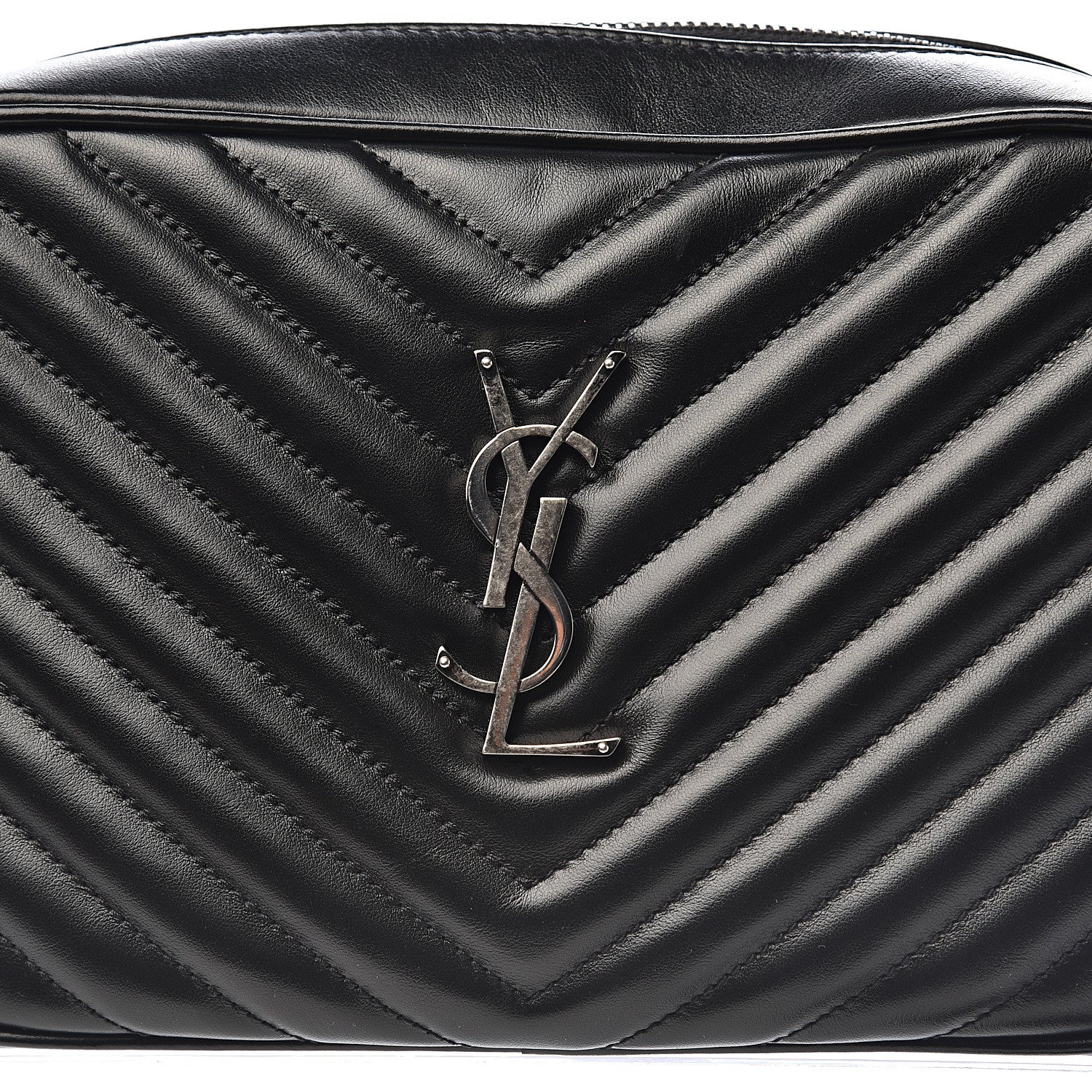 Saint Laurent Calfskin Matelasse Monogram Lou Camera Bag Black 9 of 9
