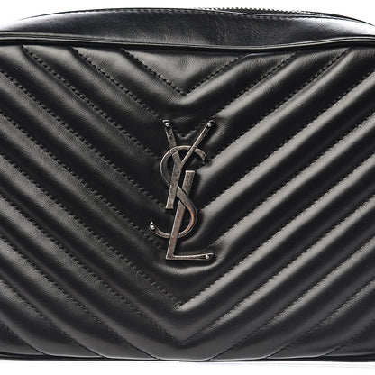 Saint Laurent Calfskin Matelasse Monogram Lou Camera Bag Black 9 of 9