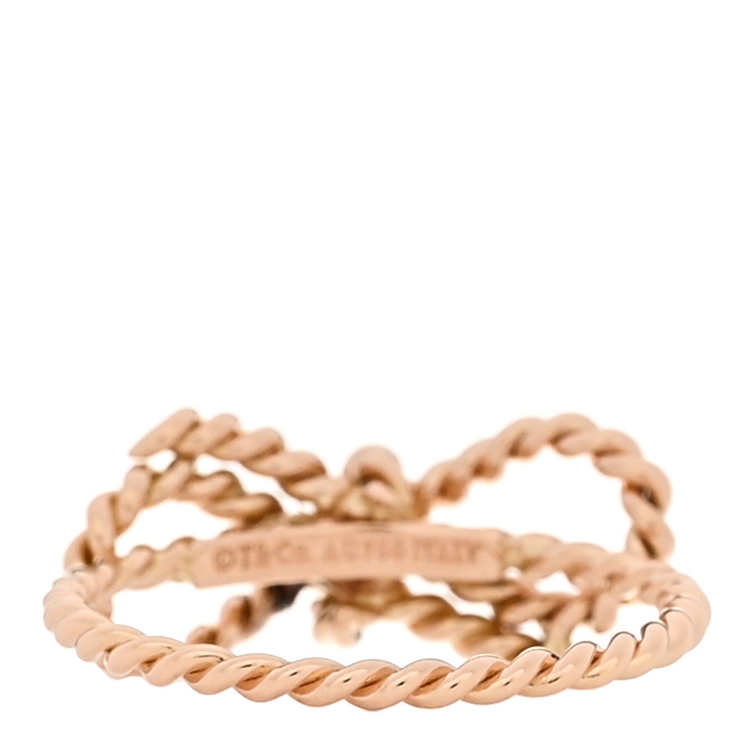 Tiffany 18K Rose Gold Twist Bow Ring 49 5 3 of 5