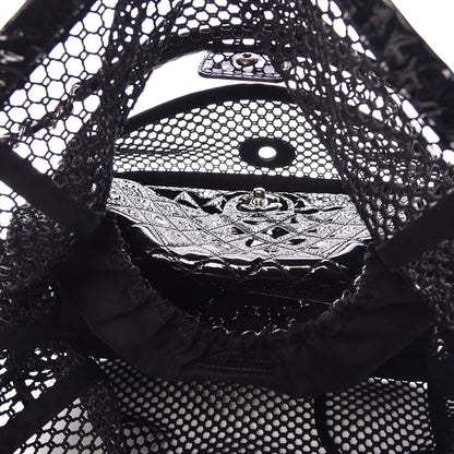 Chanel Patent Net Large La Madrague Tote Black 11 of 16