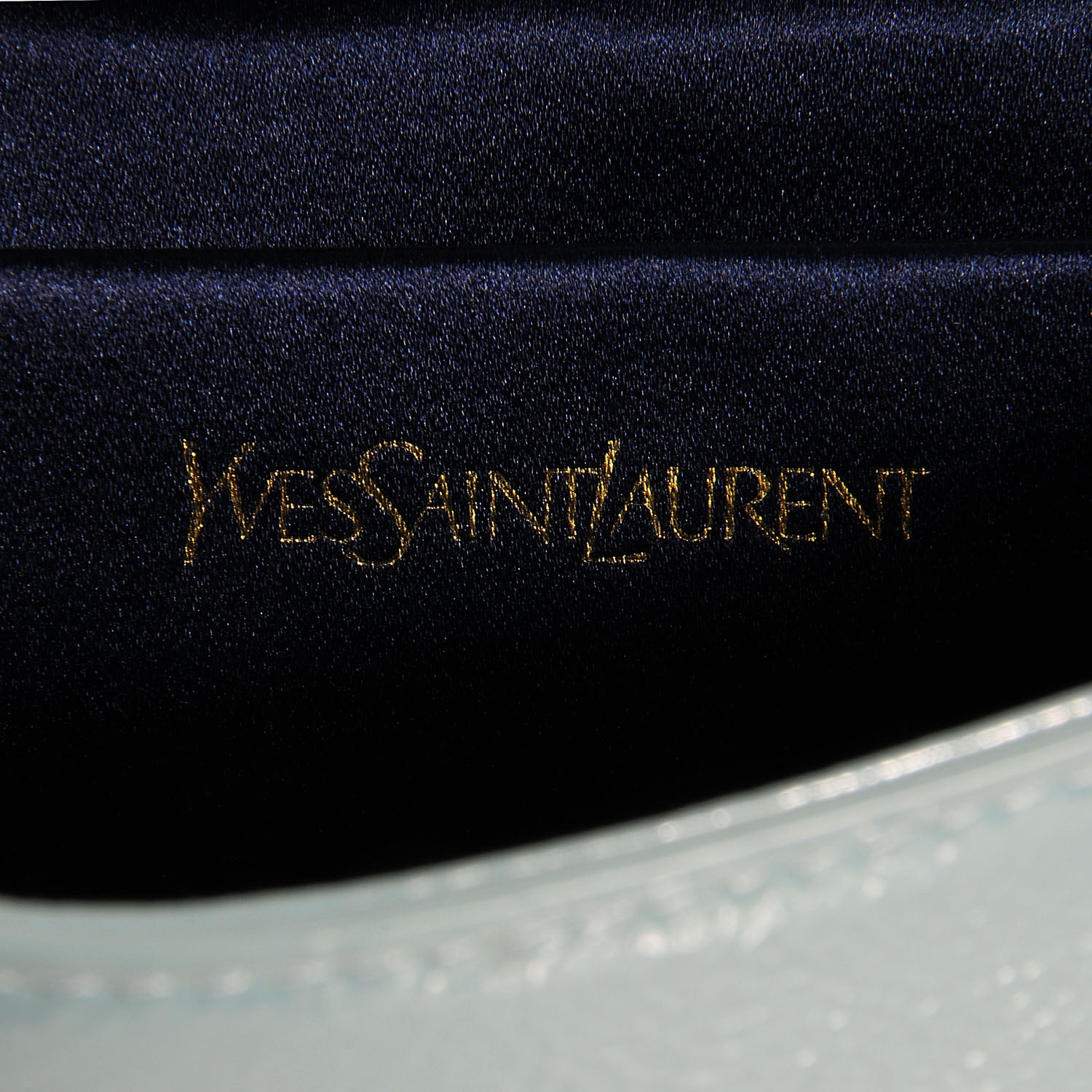 Saint Laurent Patent Large Belle De Jour Clutch Blue 6 of 7