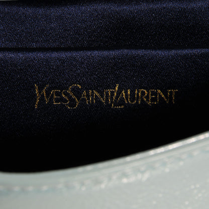 Saint Laurent Patent Large Belle De Jour Clutch Blue 6 of 7