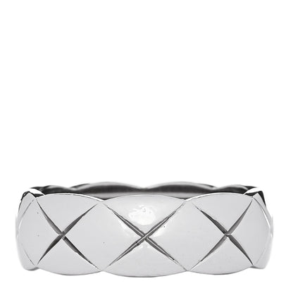 Chanel 18K White Gold Diamond Small Coco Crush Ring 56 7.75 3 of 6