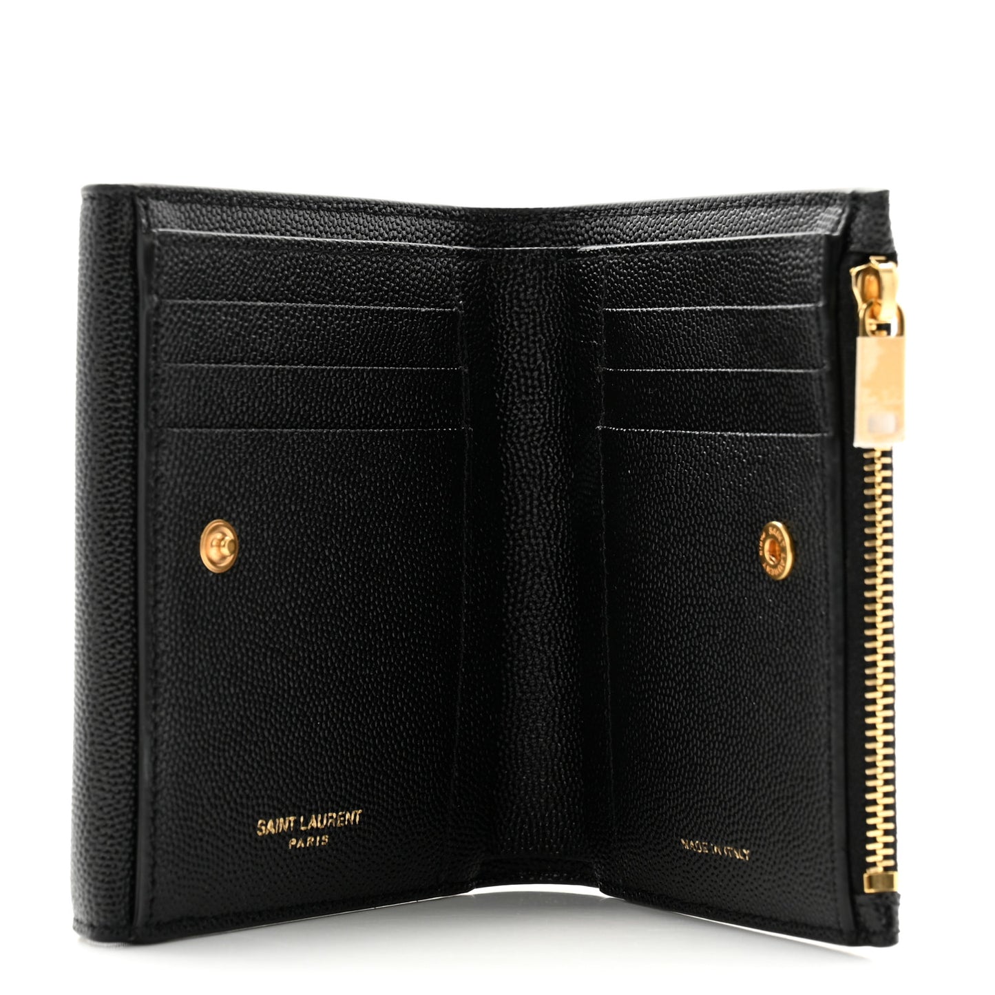 Grain De Poudre Monogram Bi-Fold Wallet Black