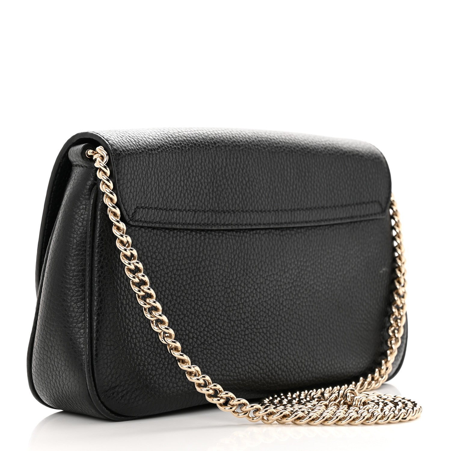 Gucci Pebbled Calfskin Medium Soho Flap Crossbody Black 3 of 13