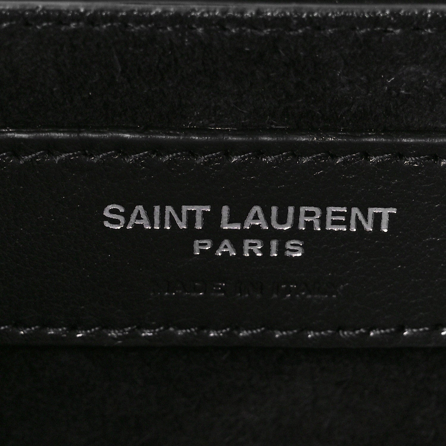 Saint Laurent Metallic Calfskin Chevron Small Monogram Kate Satchel Black Argento 6 of 9