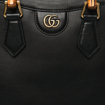 Gucci Calfskin Small Diana Tote Bag Black Yellow Fluo 8 of 10