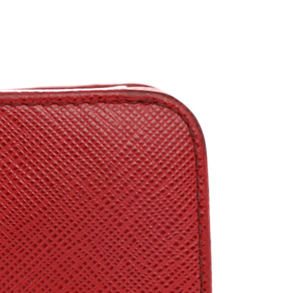 Prada Saffiano Metal Compact Wallet Fuoco 15 of 30