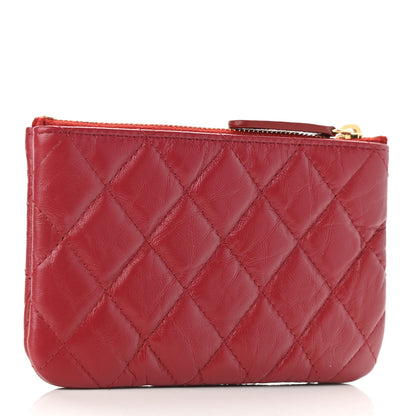 Chanel Aged Calfskin Quilted Small Reissue Cosmetic Case Red 3 of 9