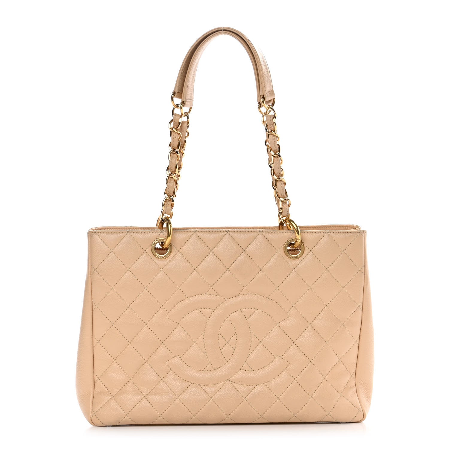 Chanel Caviar Quilted Grand Shopping Tote GST Beige Clair 1 of 14