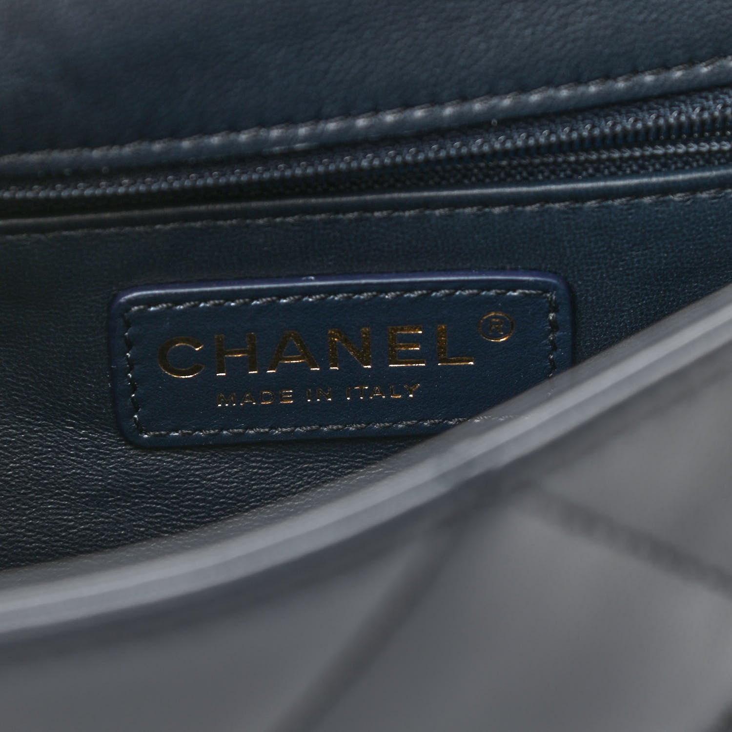 Chanel Lambskin Quilted Small Easy Carry Flap Navy 6 of 9