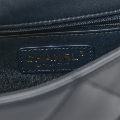 Chanel Lambskin Quilted Small Easy Carry Flap Navy 6 of 9