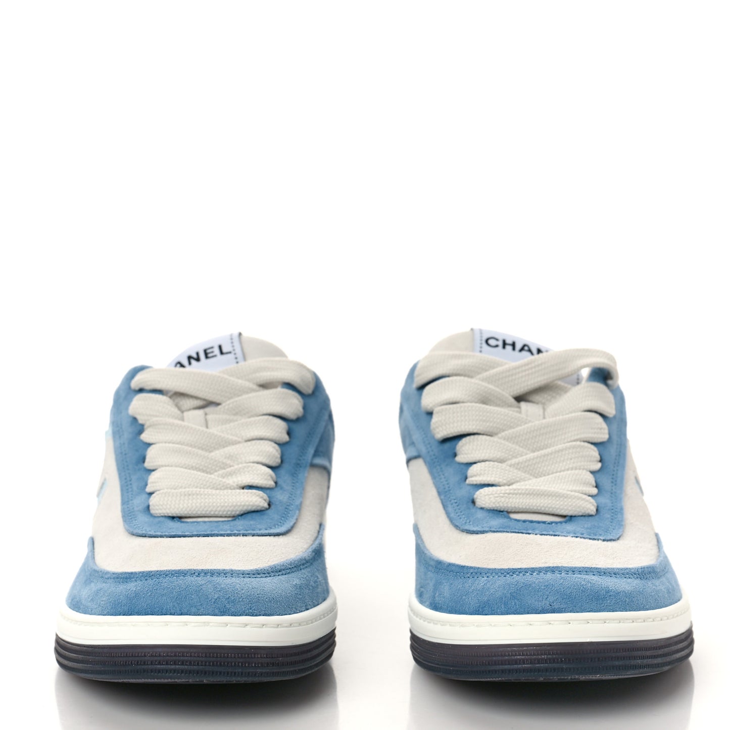 Suede Kidskin Womens CC Sneakers 38.5 White Blue